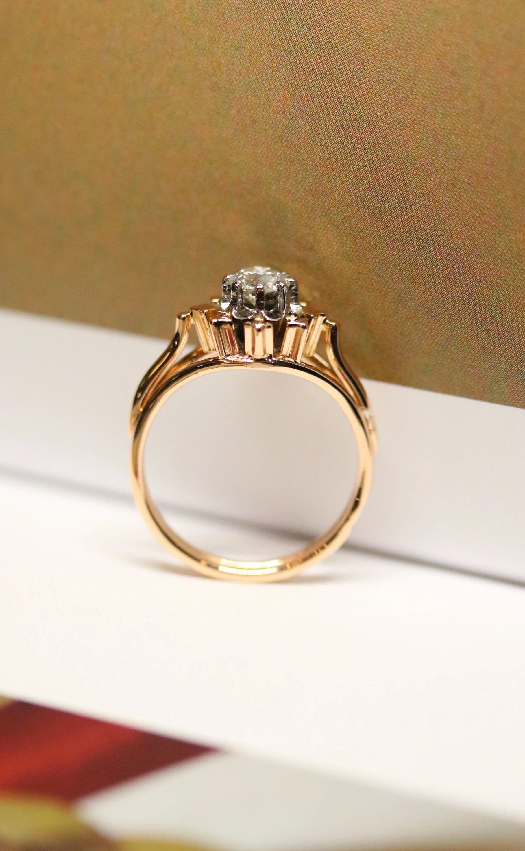 Bague Solitaire Or Rose et Diamant - Image 4