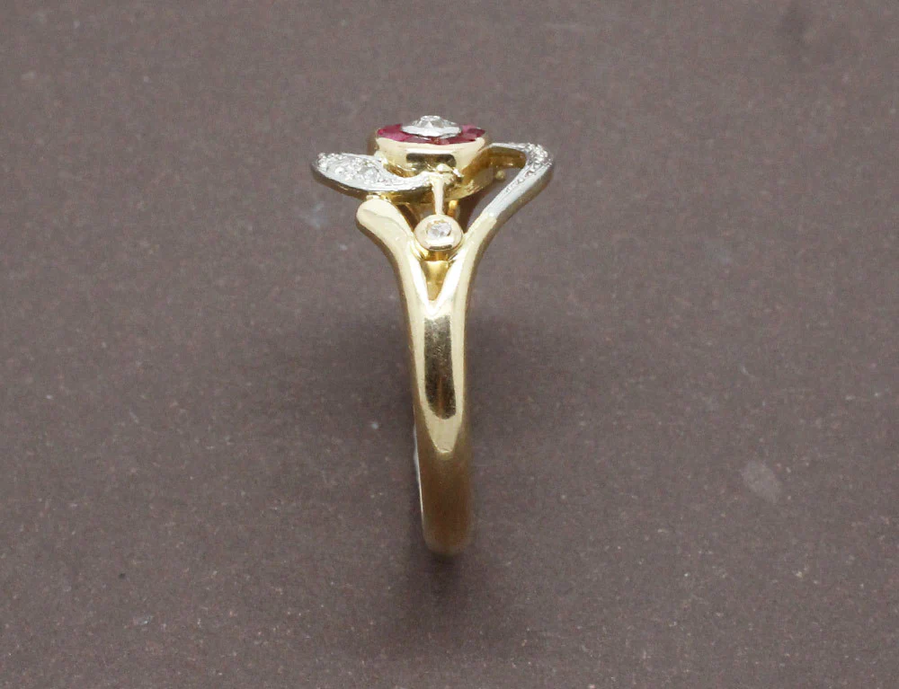 Bague Style Tourbillon Diamants Or Jaune - Image 3