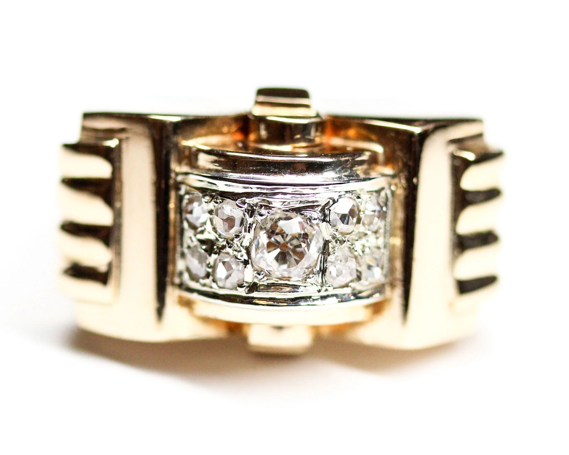 Bague Tank 1940 Or et Diamants - Image 7