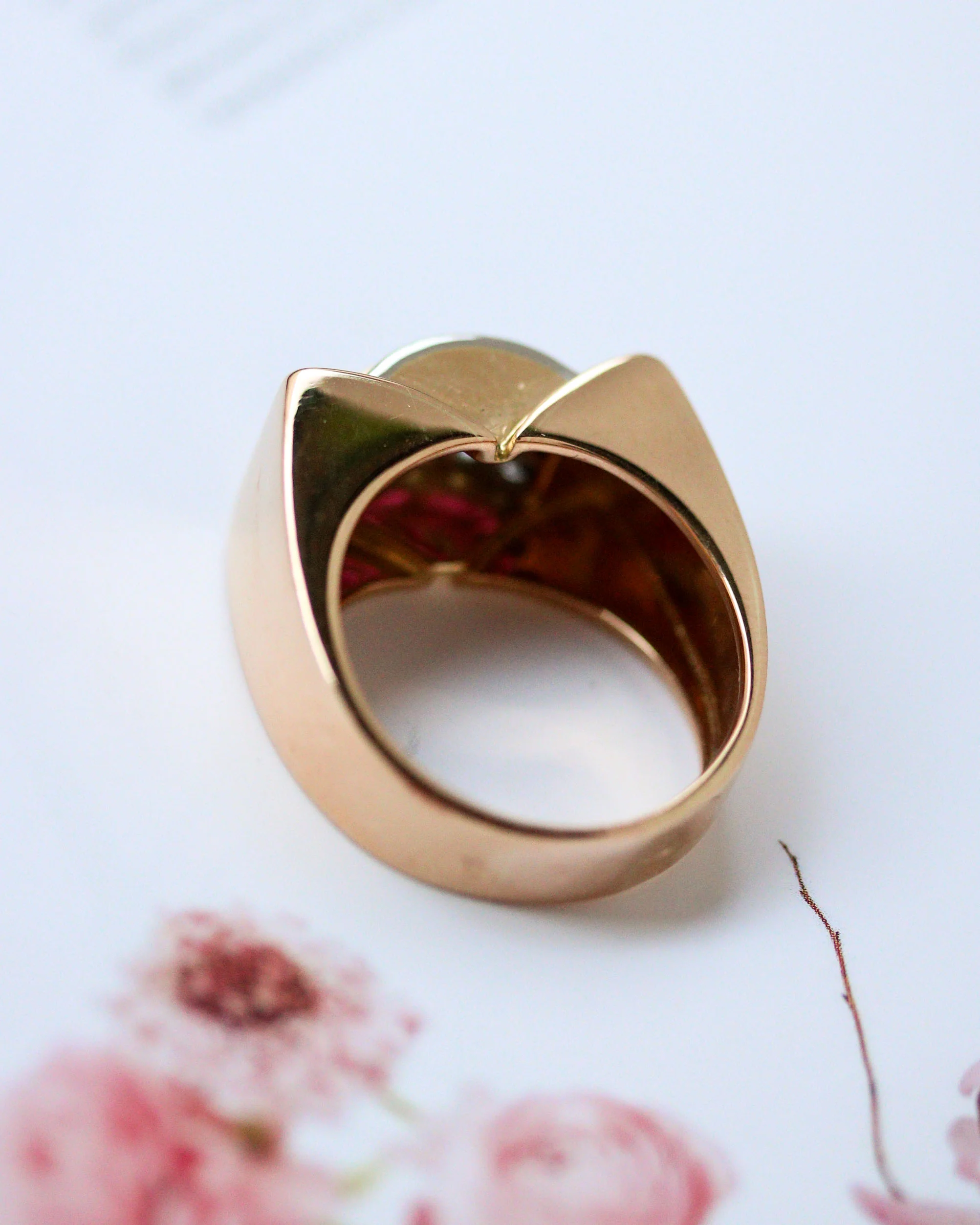 Bague Tank 1940 Rubis Verneuil et Diamant - Image 3