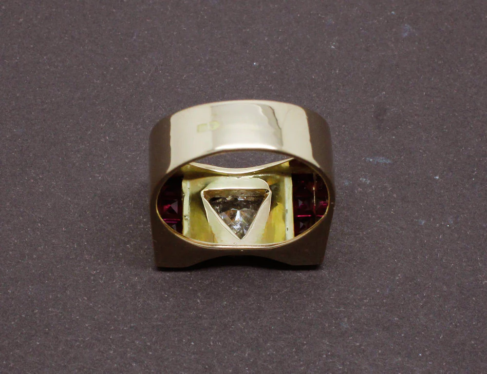 Bague Tank Diamant Triangle - Image 5