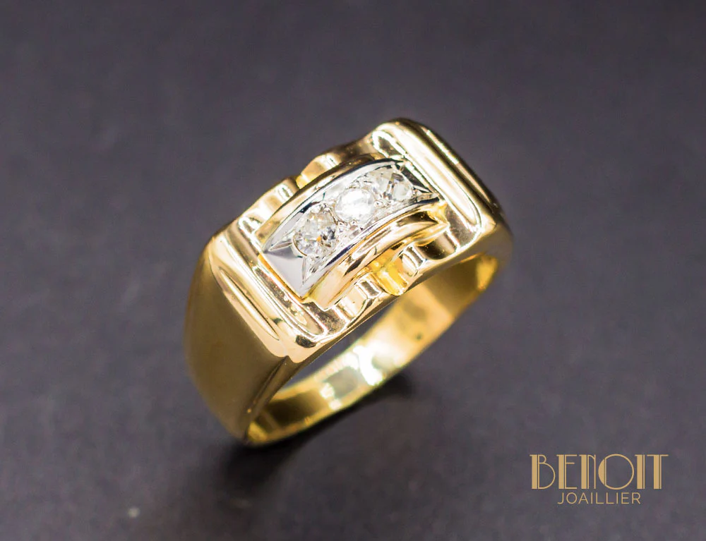 Bague Tank Diamants