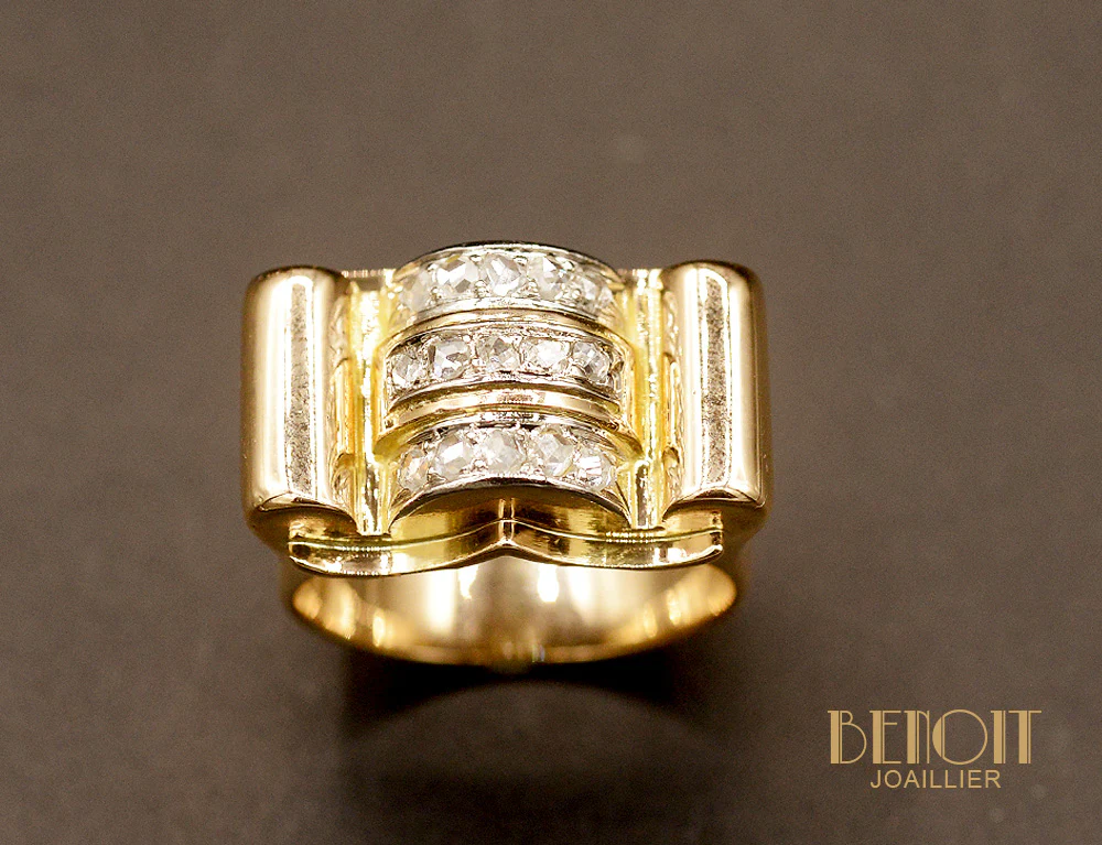 Bague Tank Diamants - Image 2