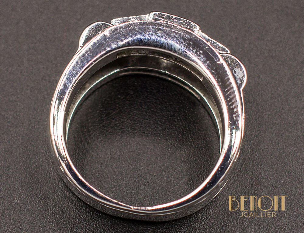 Bague Tank Diamants Platine - Image 4