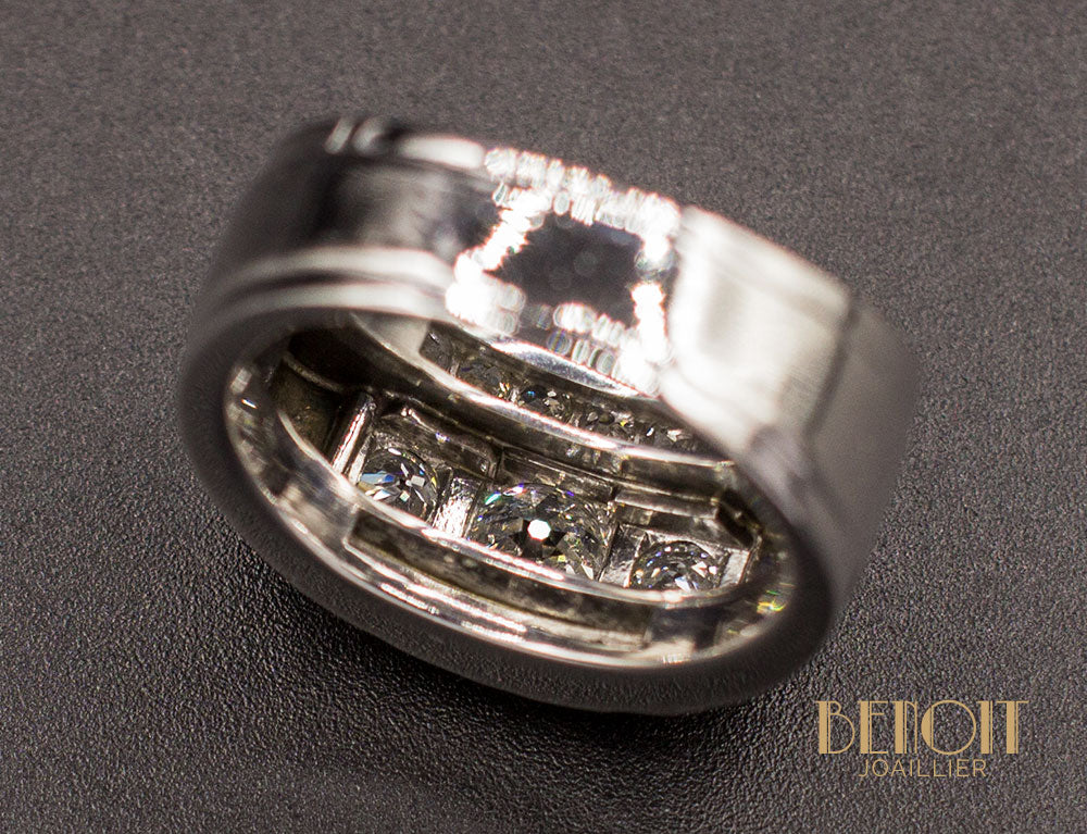 Bague Tank Diamants Platine - Image 7