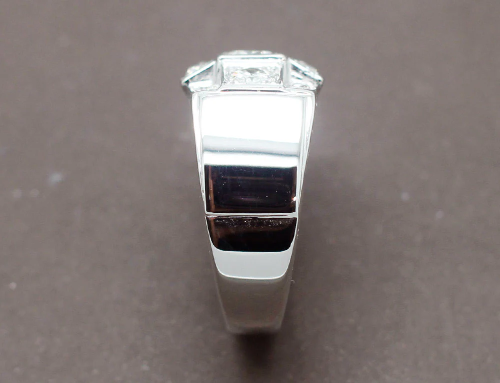 Bague Tank Or Blanc Diamants - Image 4