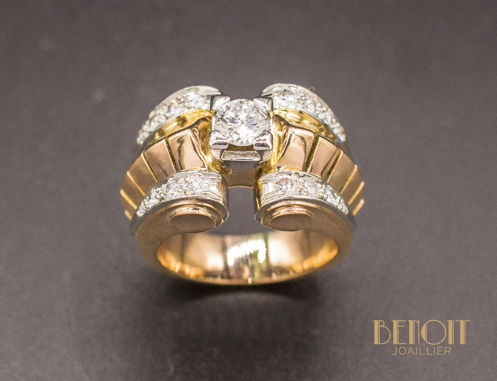 Bague Tank Or Diamants - Image 2