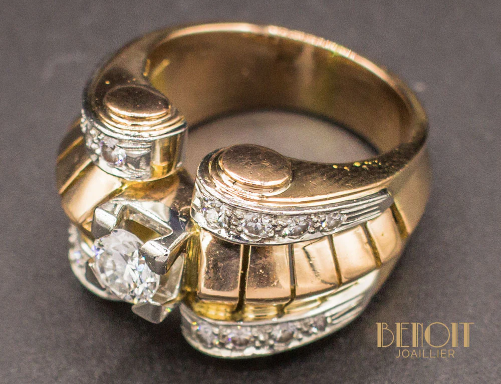 Bague Tank Or Diamants - Image 4