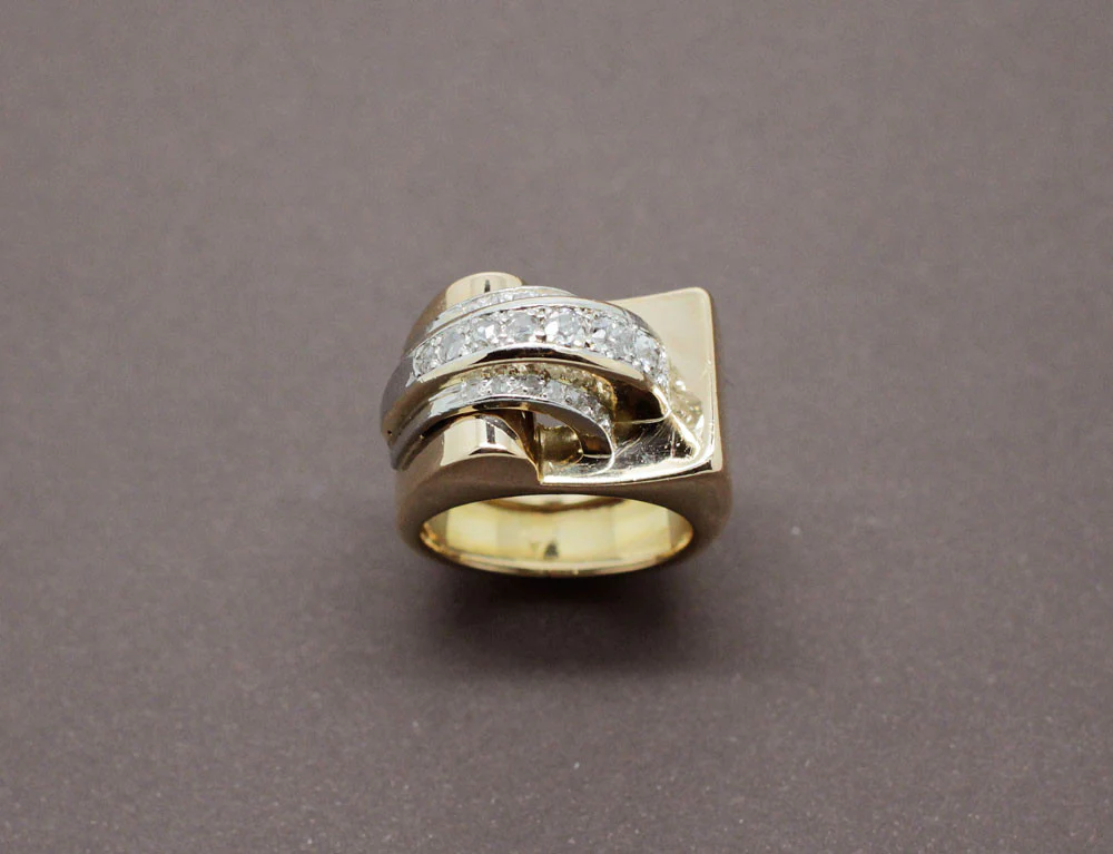 Bague Tank Or et Diamants - Image 2