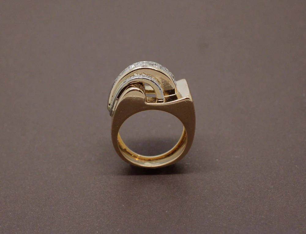Bague Tank Or et Diamants - Image 3