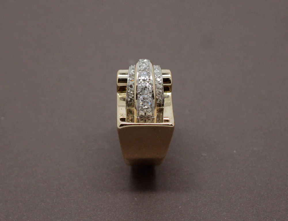 Bague Tank Or et Diamants - Image 5
