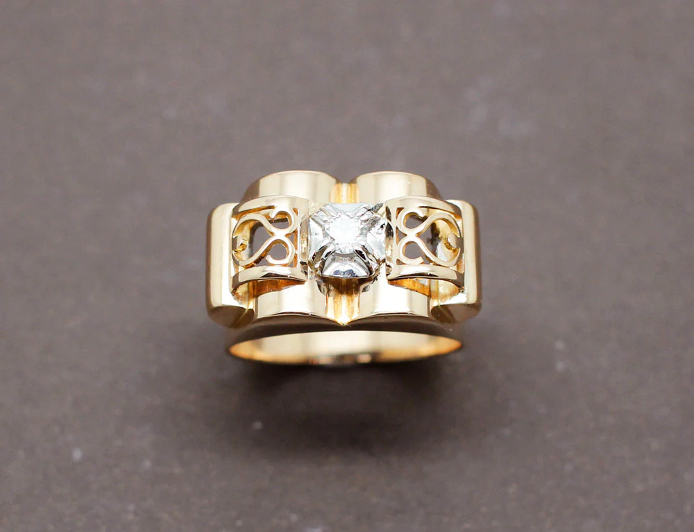 Bague 1950 Or et Diamants - Image 2