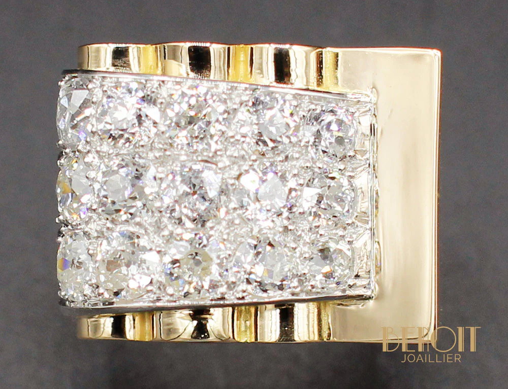 Bague Tank Or et Diamants - Image 3