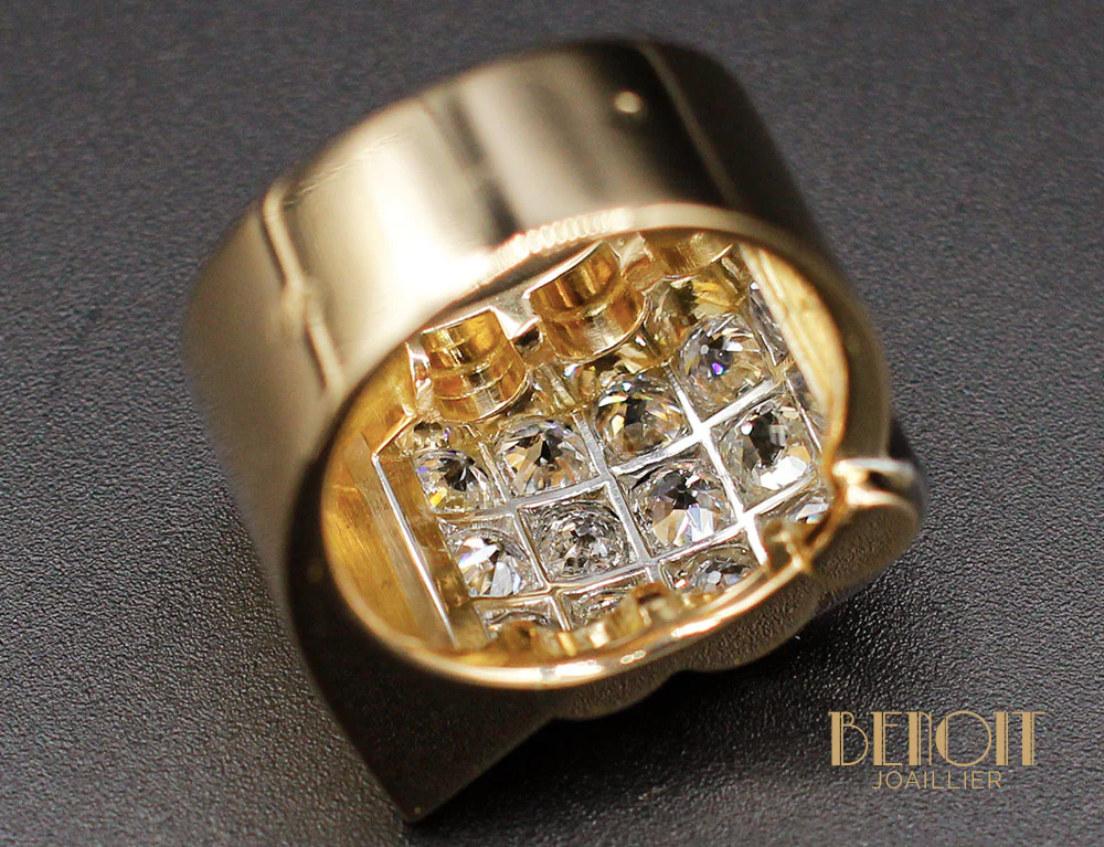 Bague Tank Or et Diamants - Image 7