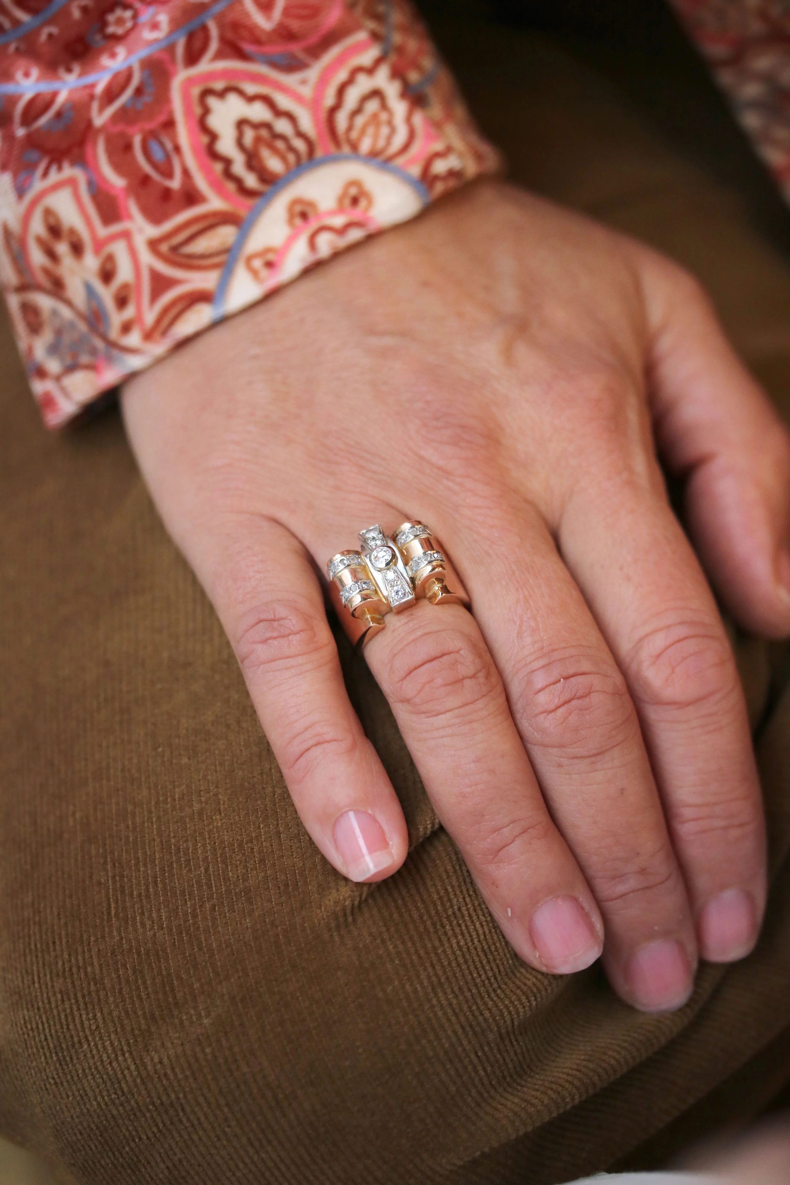 Bague Tank Or et Diamants - Image 2