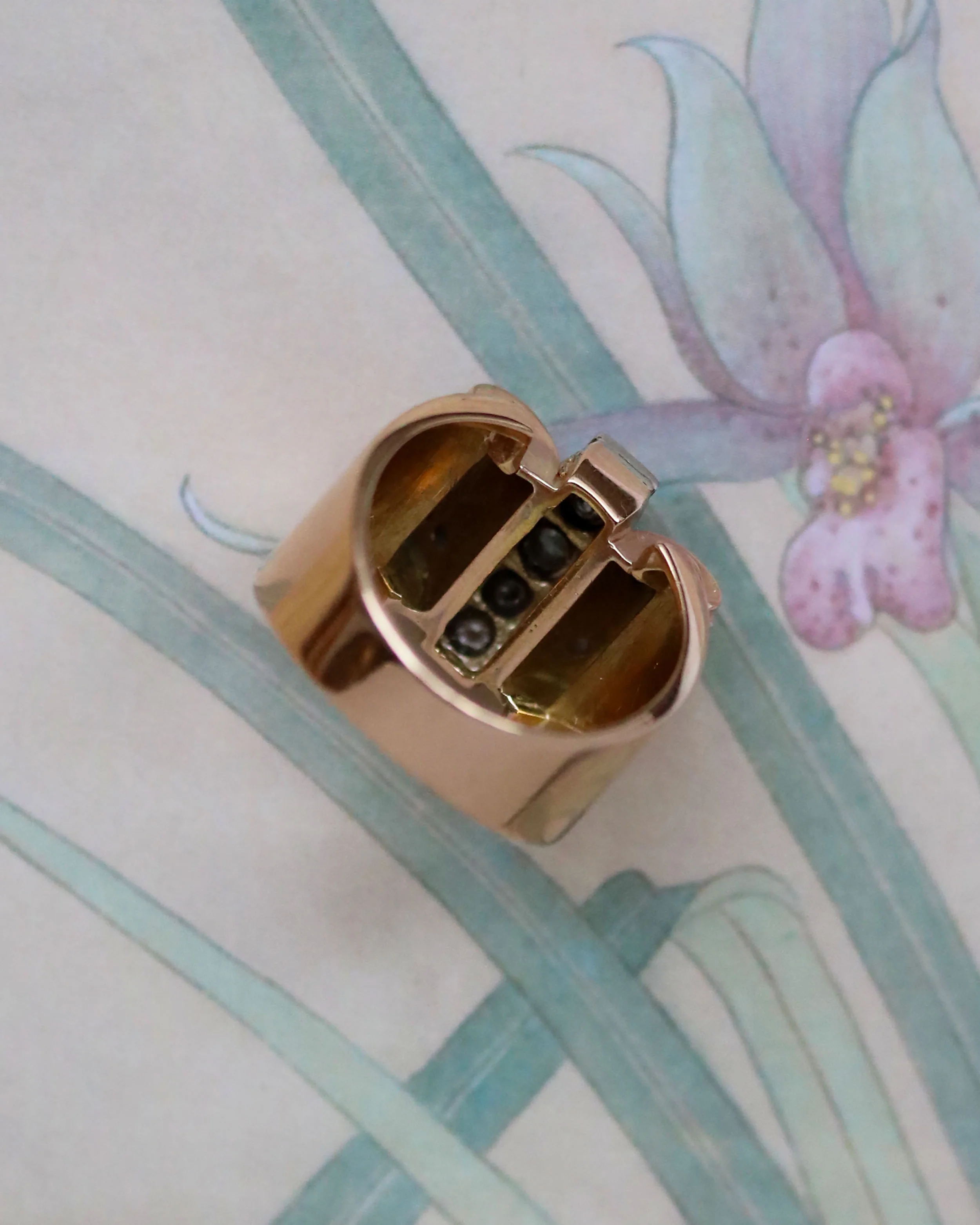 Bague Tank Or et Diamants - Image 4