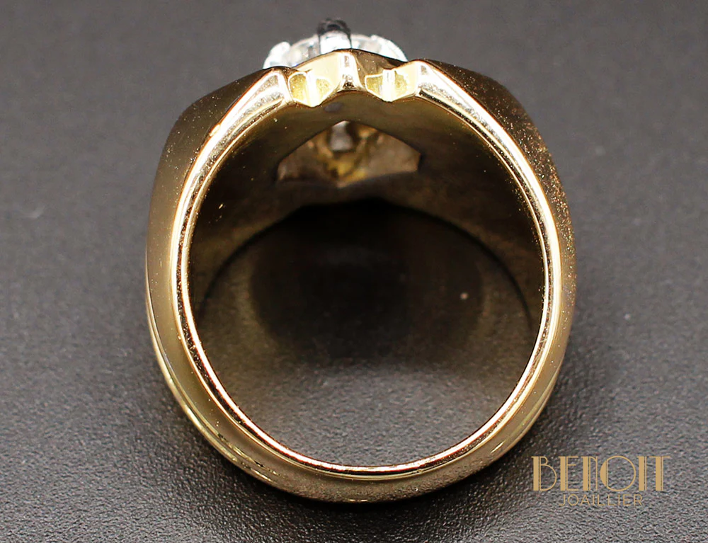 Bague Tank Or Jaune Diamant - Image 5