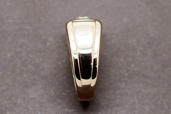 Bague Tank Or Jaune et Diamant - Image 4