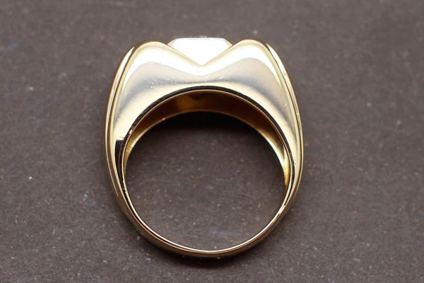 Bague Tank Or Jaune et Diamant - Image 5