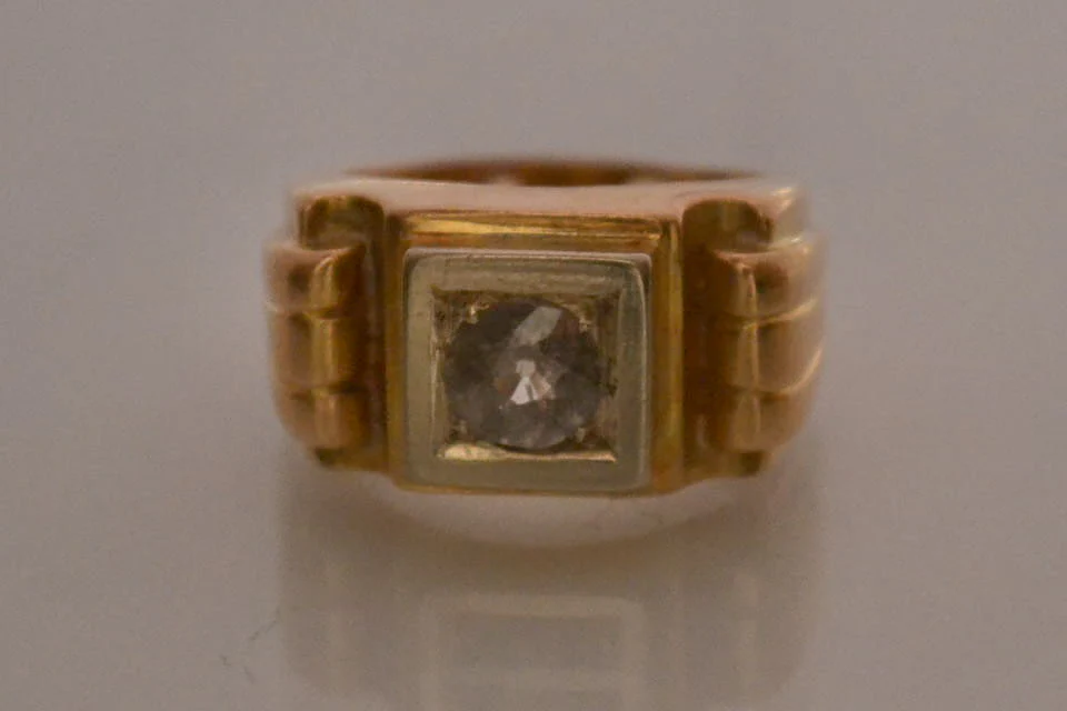 Bague Tank Or Jaune et Diamant - Image 3