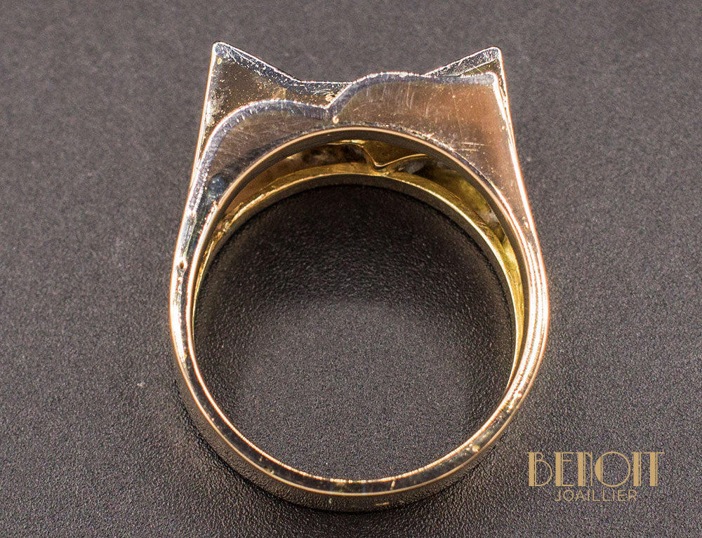 Bague Tank Or Rose Diamants - Image 4