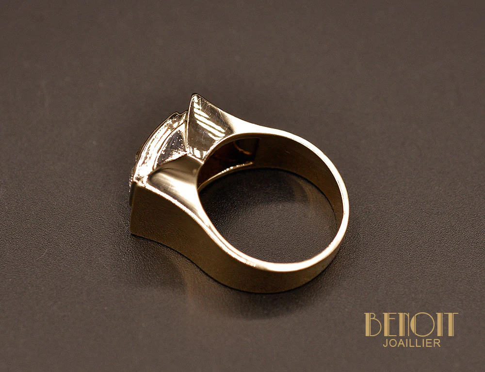 Bague Tank Or Rose et Diamants - Image 4