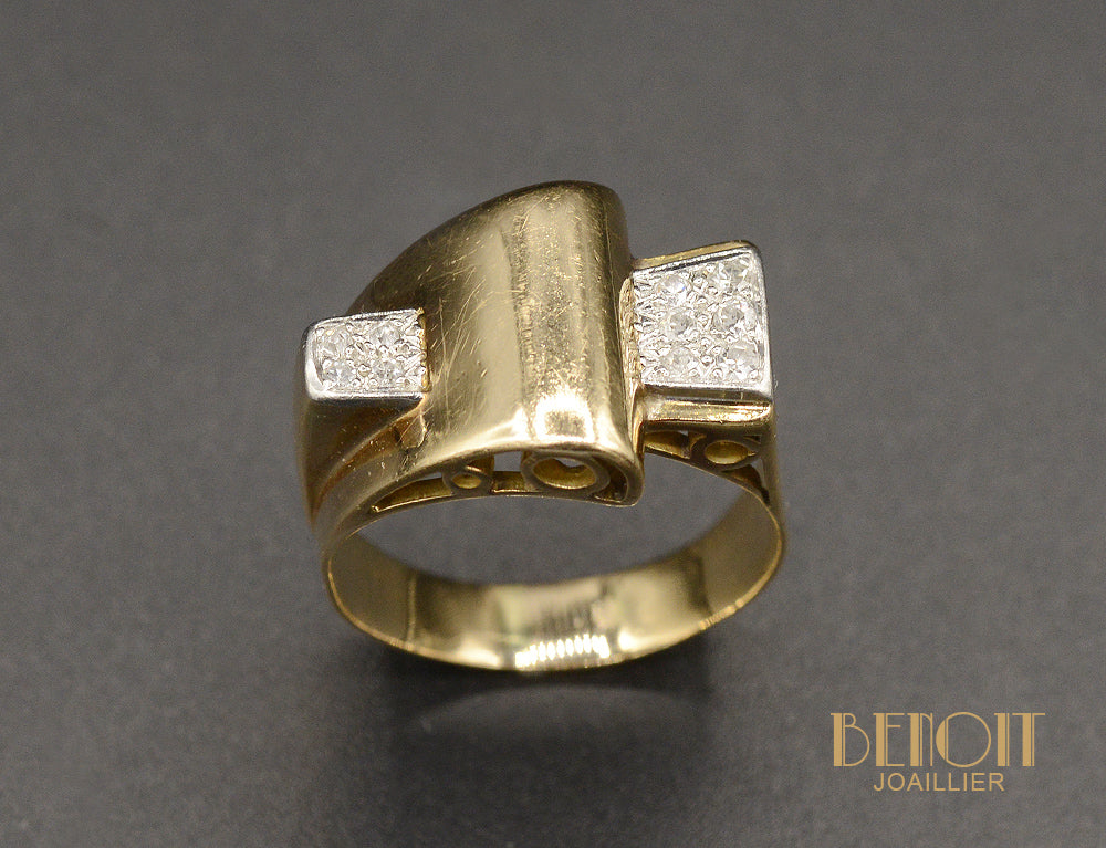 Bague Tank Pavage Diamants - Image 2