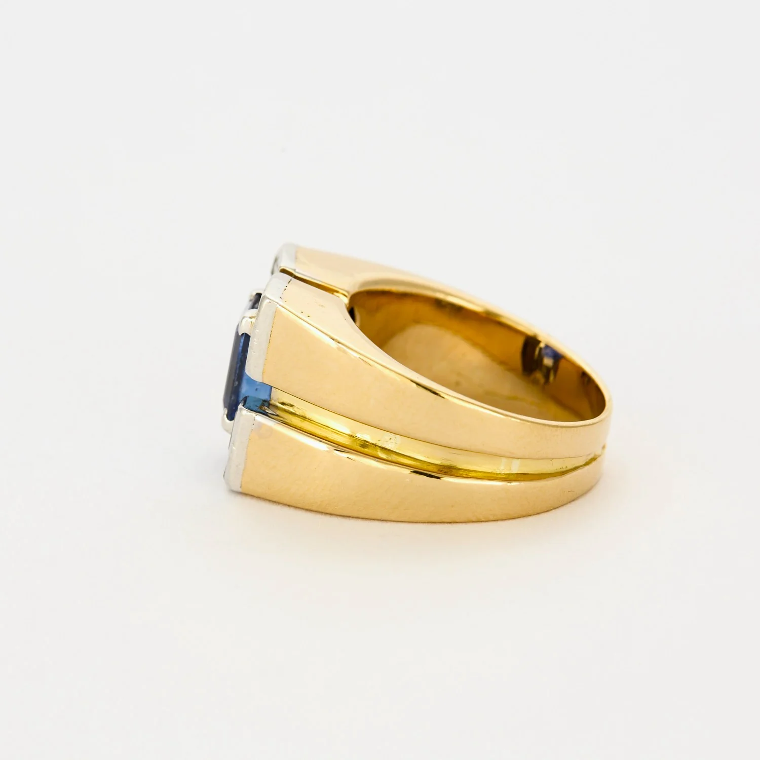 Bague Tank Saphir et Diamants - Image 5
