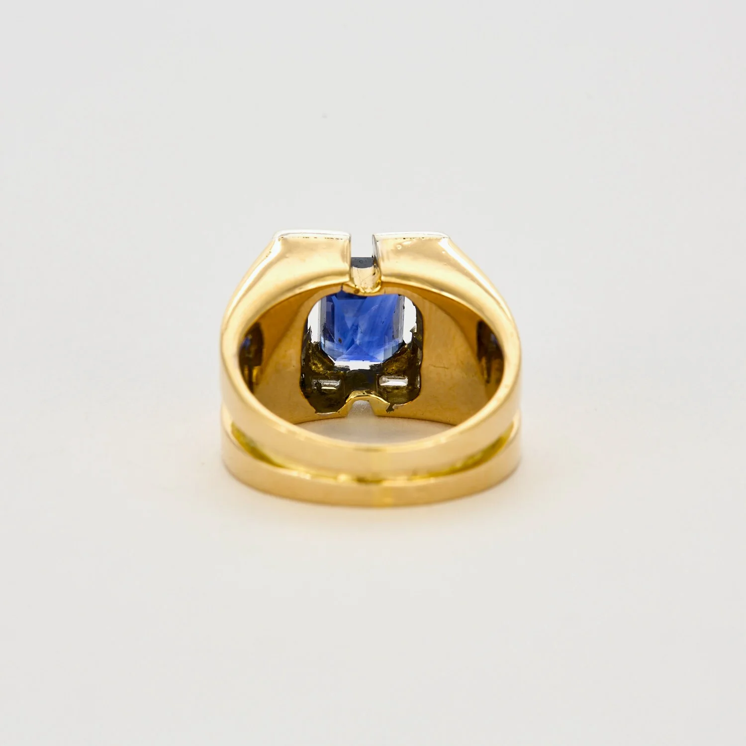 Bague Tank Saphir et Diamants - Image 6