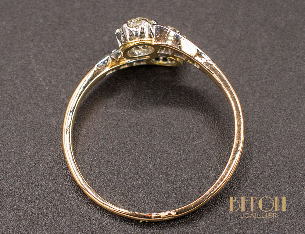 Bague Toi et Moi Diamant Jaunes - Image 4