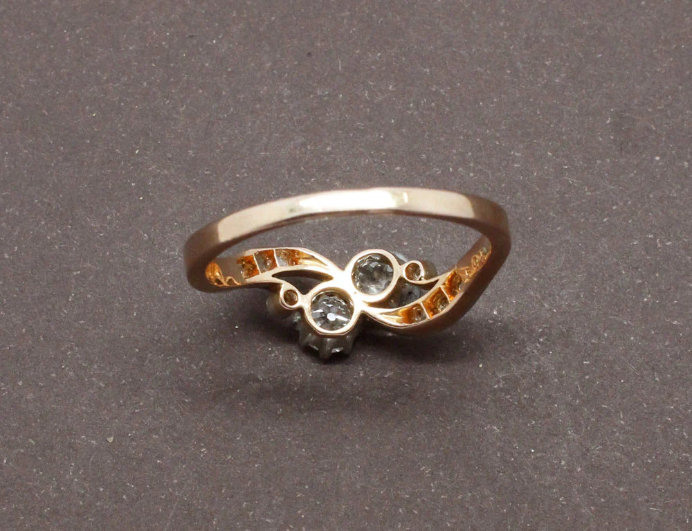 Bague Toi et Moi Diamants Or Rose - Image 5