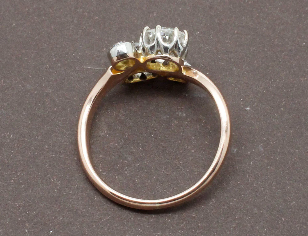 Bague Toi et Moi Or Rose et Diamants - Image 4