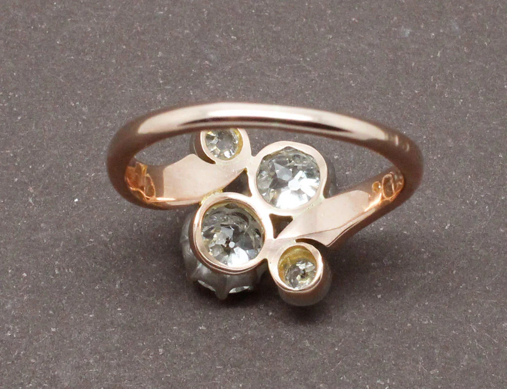 Bague Toi et Moi Or Rose et Diamants - Image 5