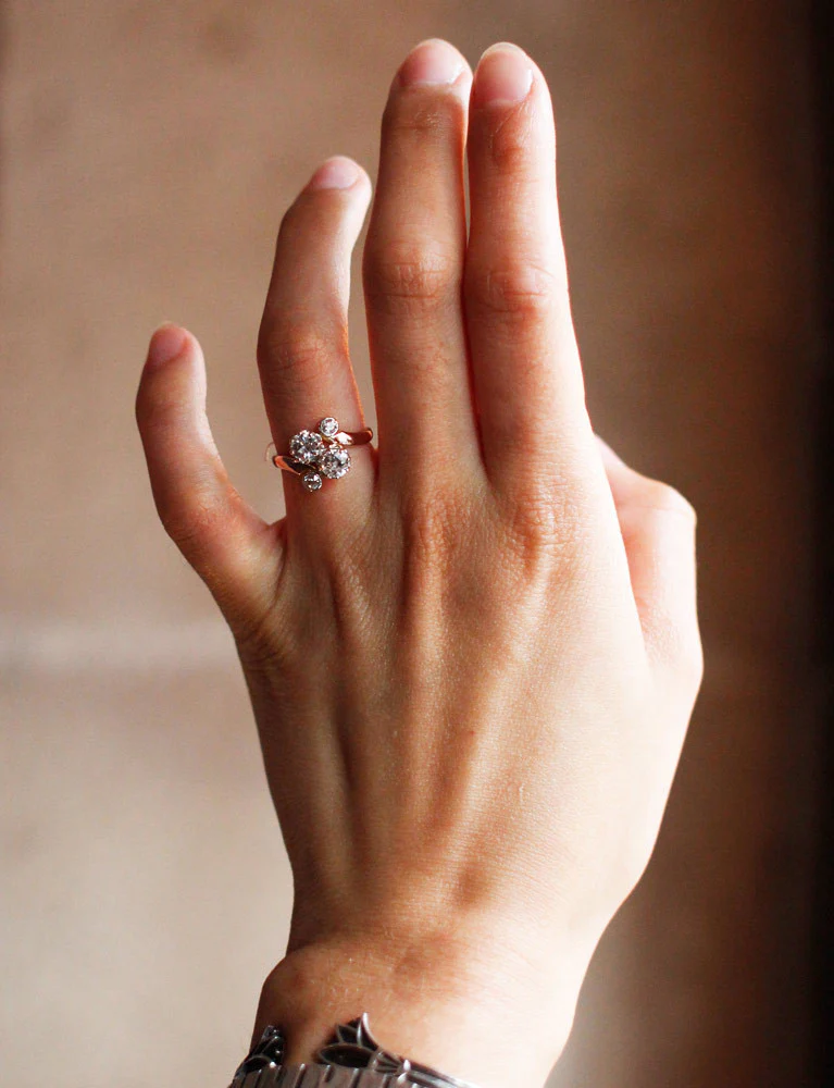Bague Toi et Moi Or Rose et Diamants - Image 6