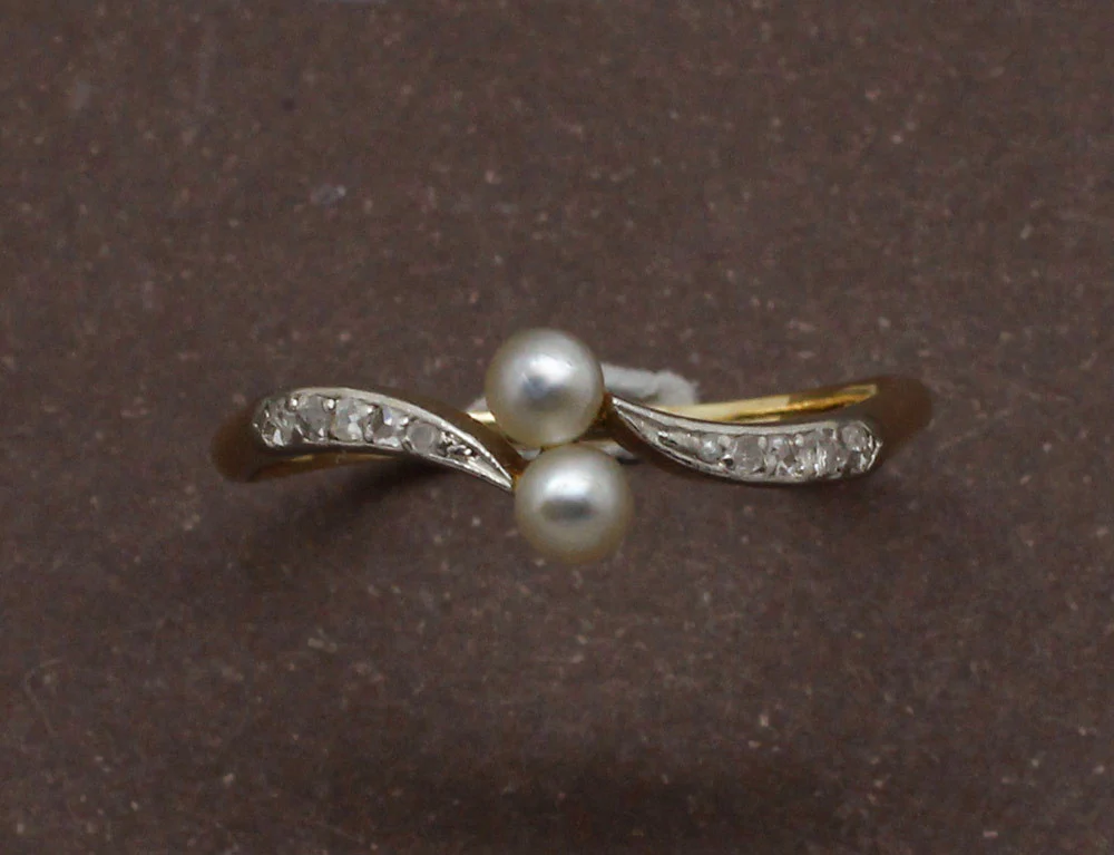 Bague Toi et Moi Perles Fines - Image 3