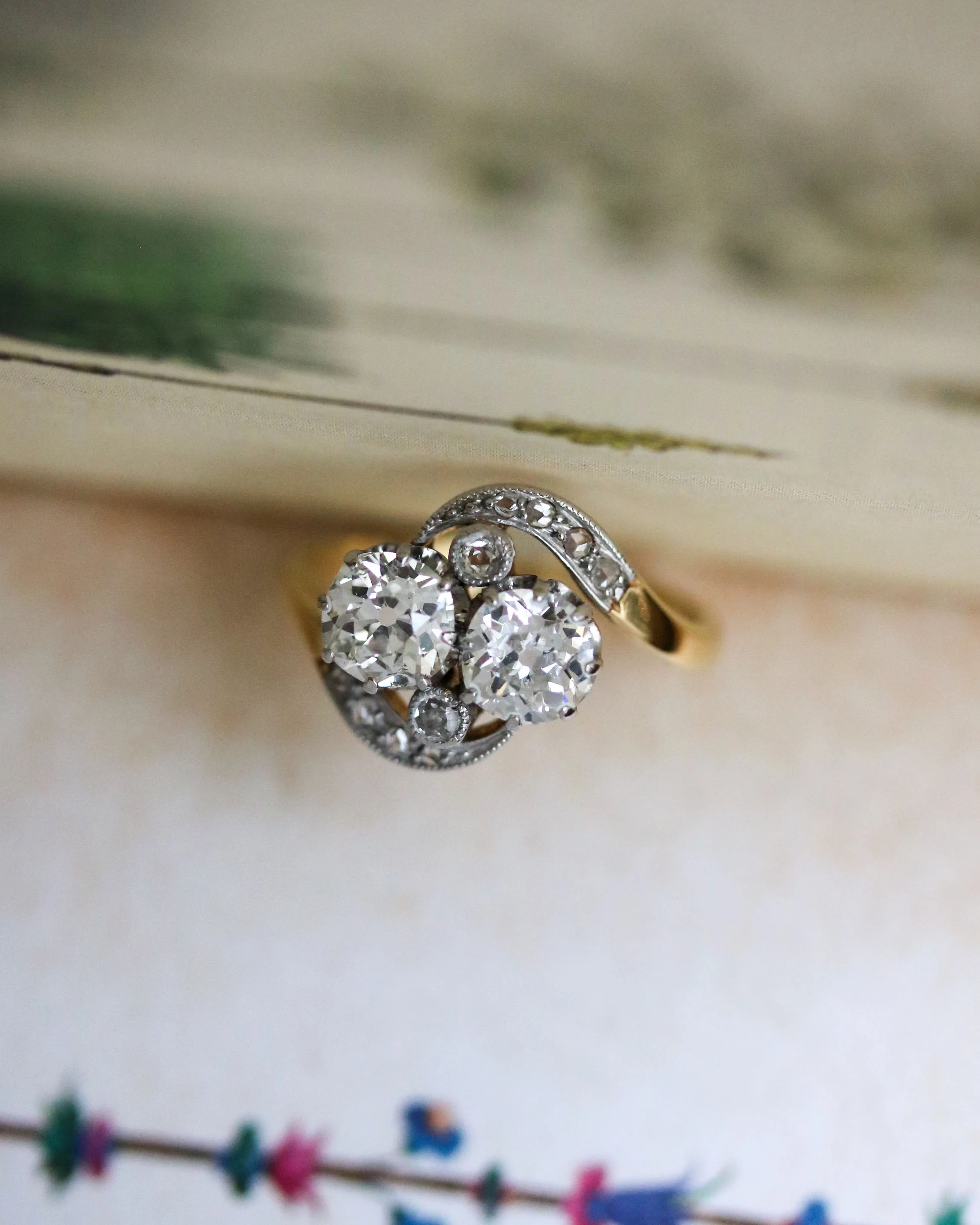 Bague Toi & Moi Tourbillon Diamants et Or