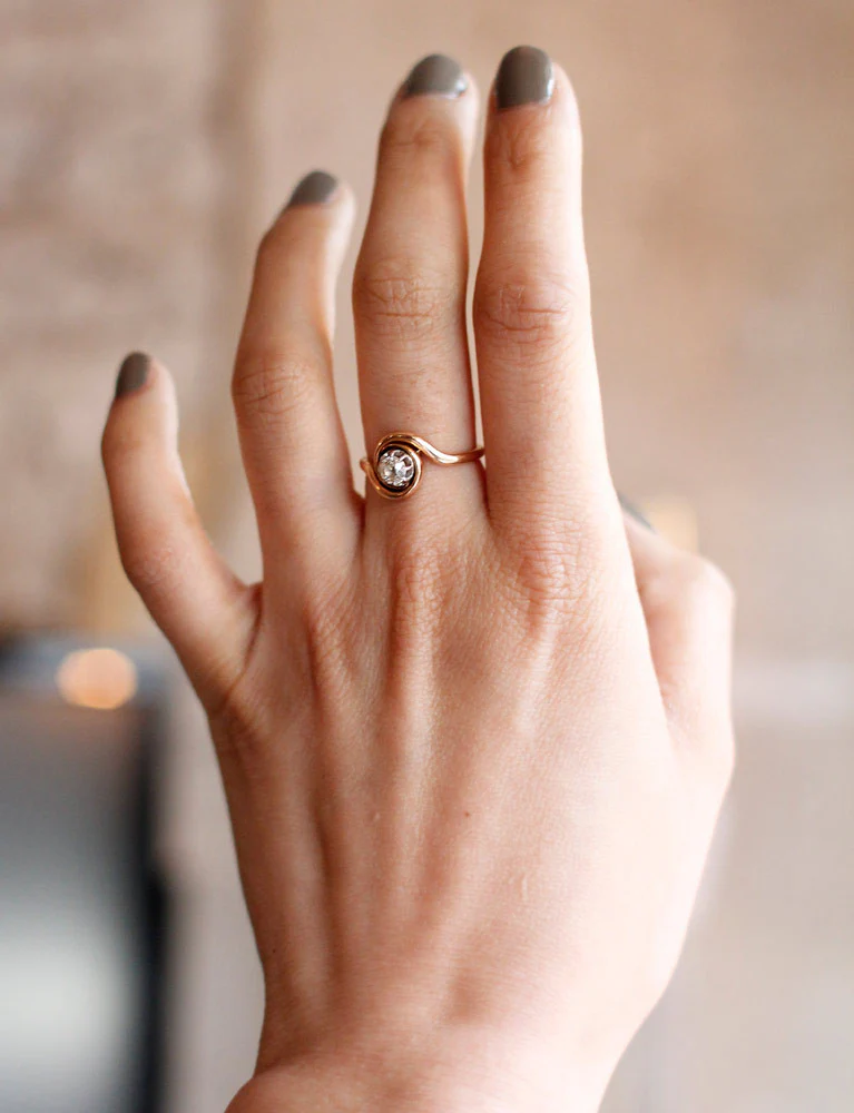 Bague Tourbillon Or Rose Diamant - Image 8