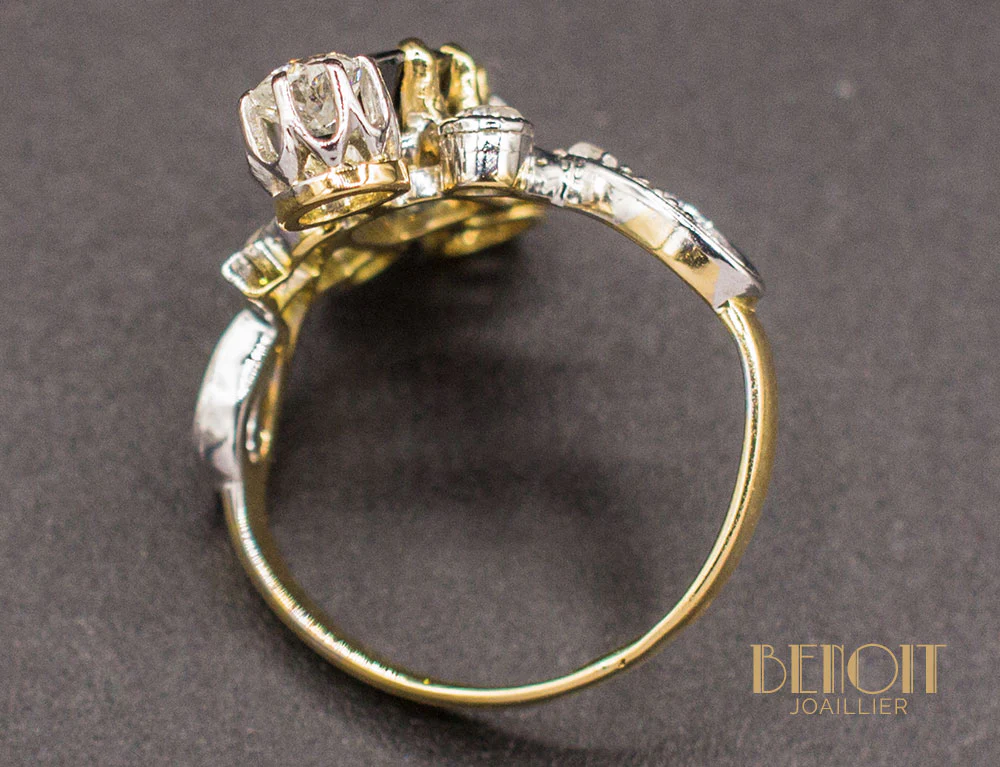 Bague Trilogie Saphir Diamants - Image 4