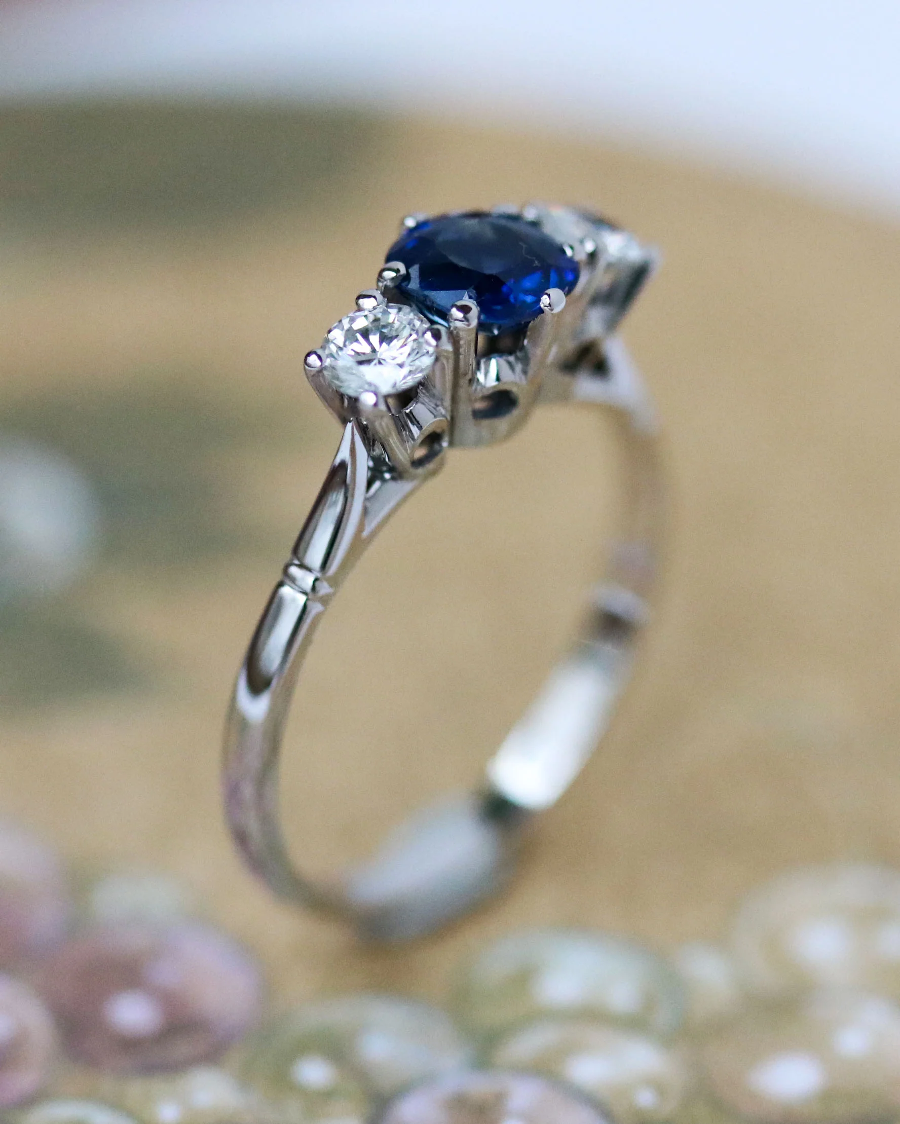 Bague Trilogie Saphir et Diamants