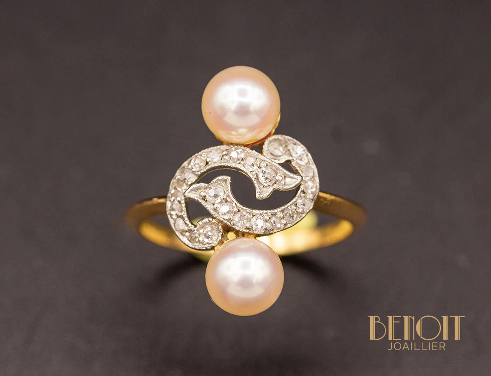 Bague Vintage Perles - Image 2