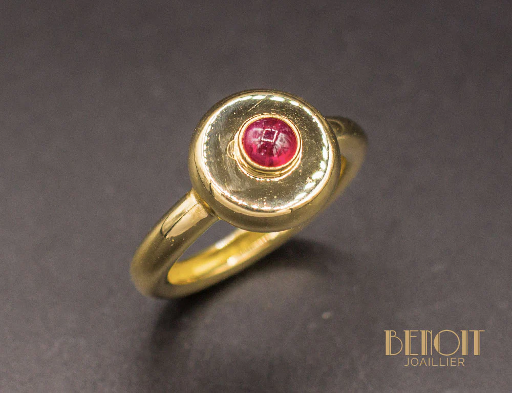 Bague Vintage Rubis Or