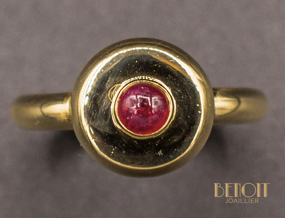 Bague Vintage Rubis Or - Image 3