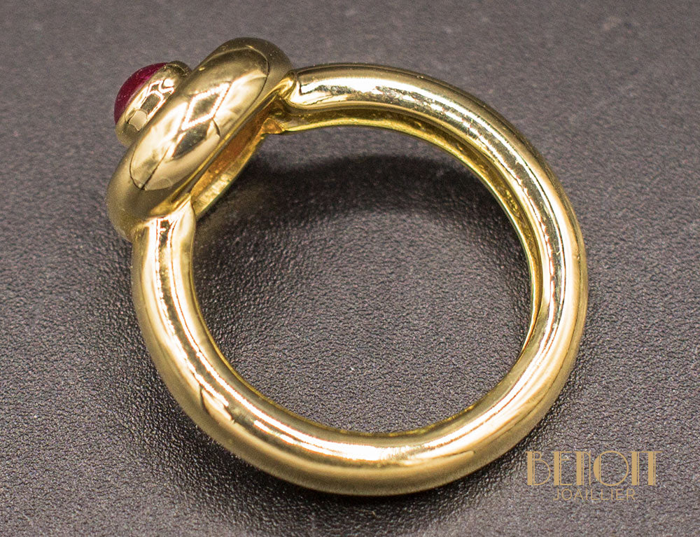 Bague Vintage Rubis Or - Image 5
