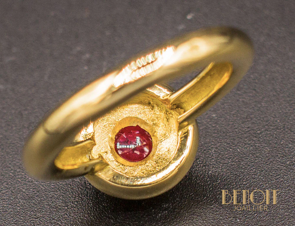 Bague Vintage Rubis Or - Image 6
