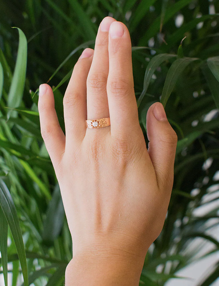 Bague XIXe Diamant Gravures - Image 6