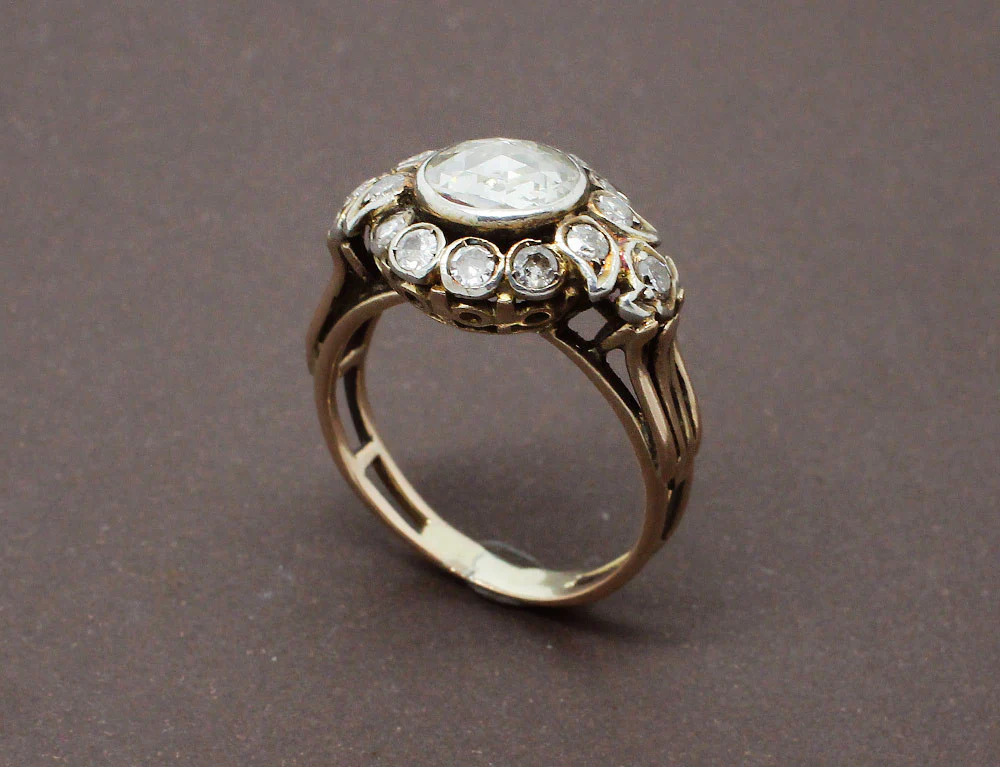 Bague XIXe Diamant Taille Rose - Image 3