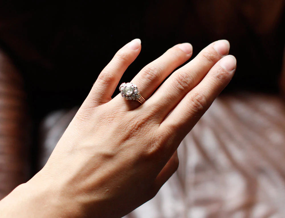 Bague XIXe Diamant Taille Rose - Image 9