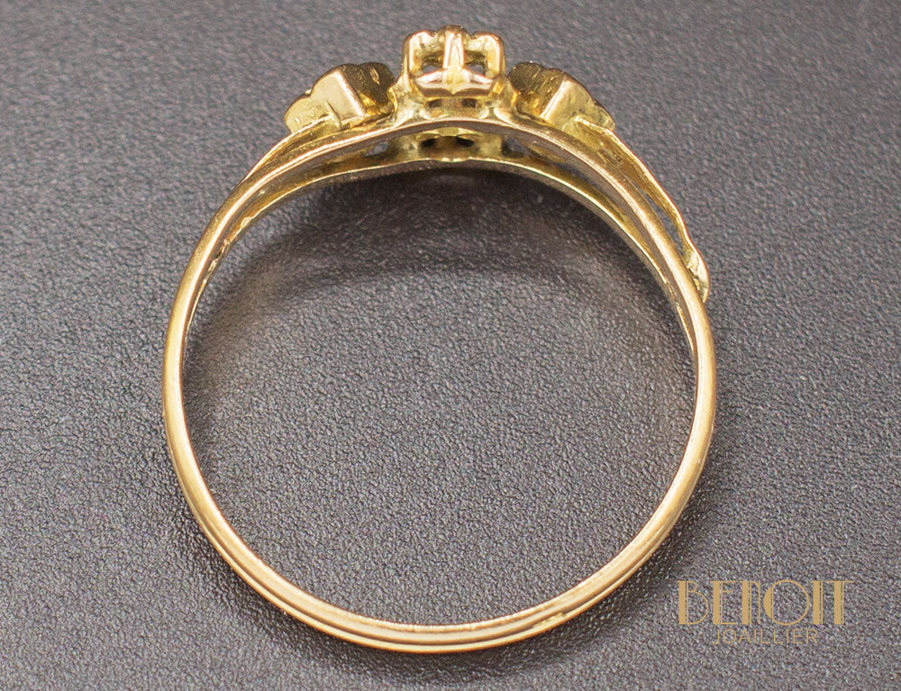Bague XIXe Or Diamants - Image 4