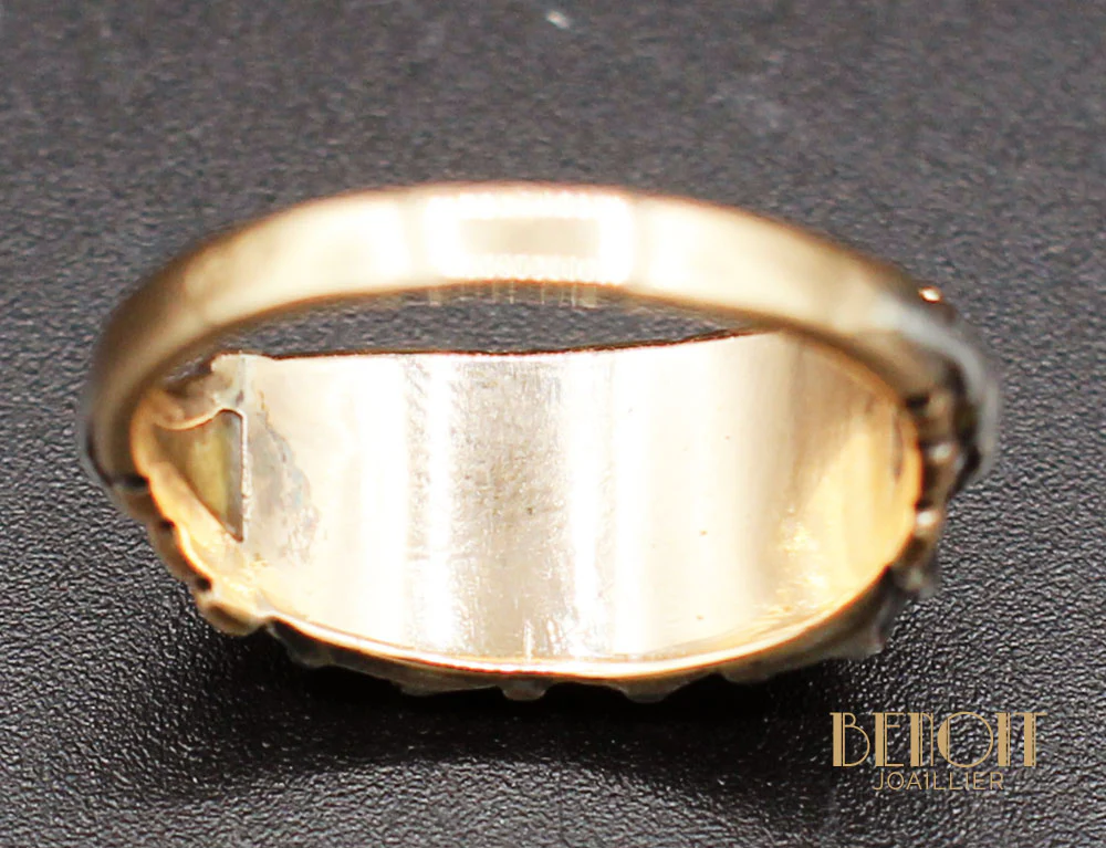 Bague XVIIIe Jarretière Or Diamants - Image 7