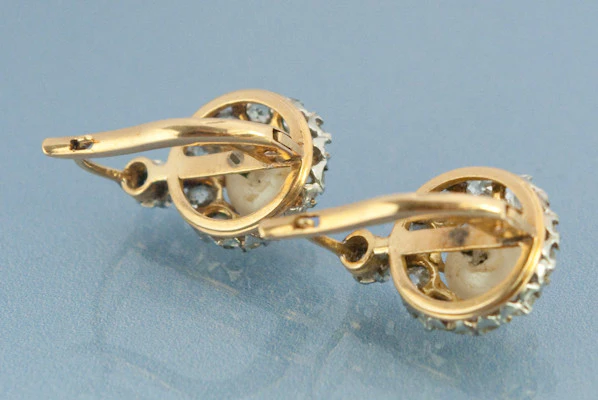 Bouble d'oreille de Perles fines et diamants - Image 2